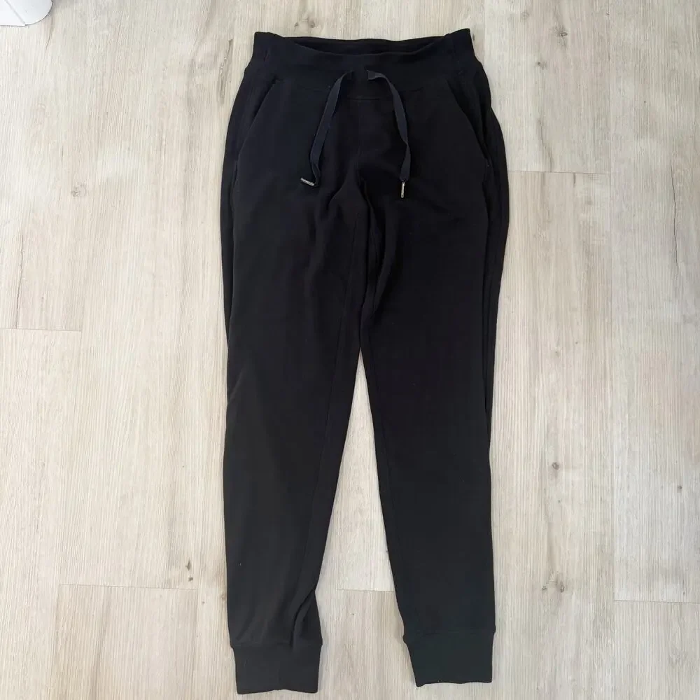 Lululemon Ready To Rulu Black High Rise Jogger Pants Drawstring Athletic Size 4